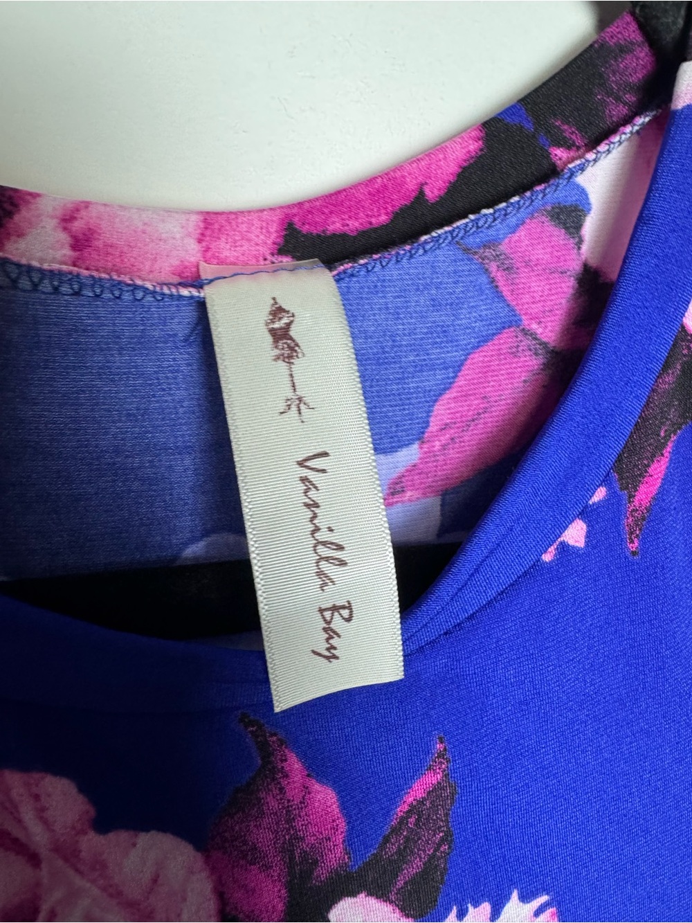 Vanilla Bay floral maxi dress short sleeve M - Picture 4 of 8
